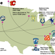 Illustration for article titled A Map Of The Most Absurd Team-Name Migrations In Sports